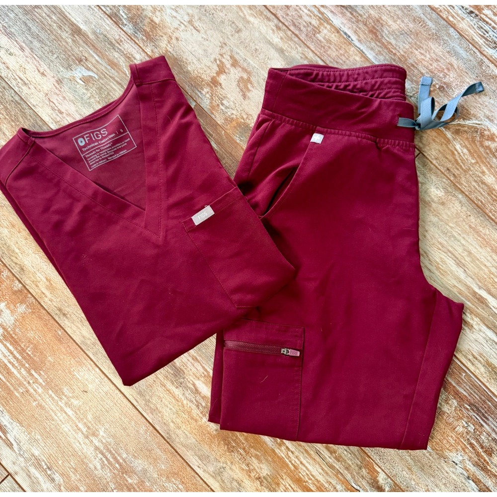 FIGS Scrub Set Womens S Small Petite Teal Catarina Zamora Jogger Technical